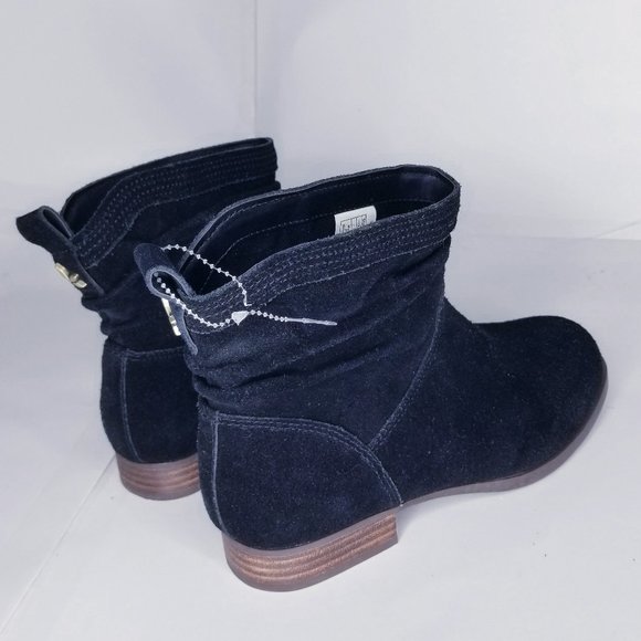 SOLD Koolaburra Ugg Black Suede Ankle Boots Size 7 - Picture 3 of 11